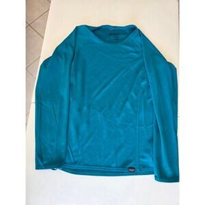 Patagonia Capilene Tee Base Layer Small Polartek Teal  Long Sleeve Shirt Top
